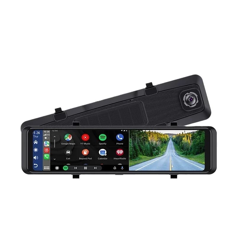 11.26 inches Android auto and wireless Carplay 4K+1080P recording Rearview Mirror Video Recorder WiFi BT G-Sensor Dash Cam