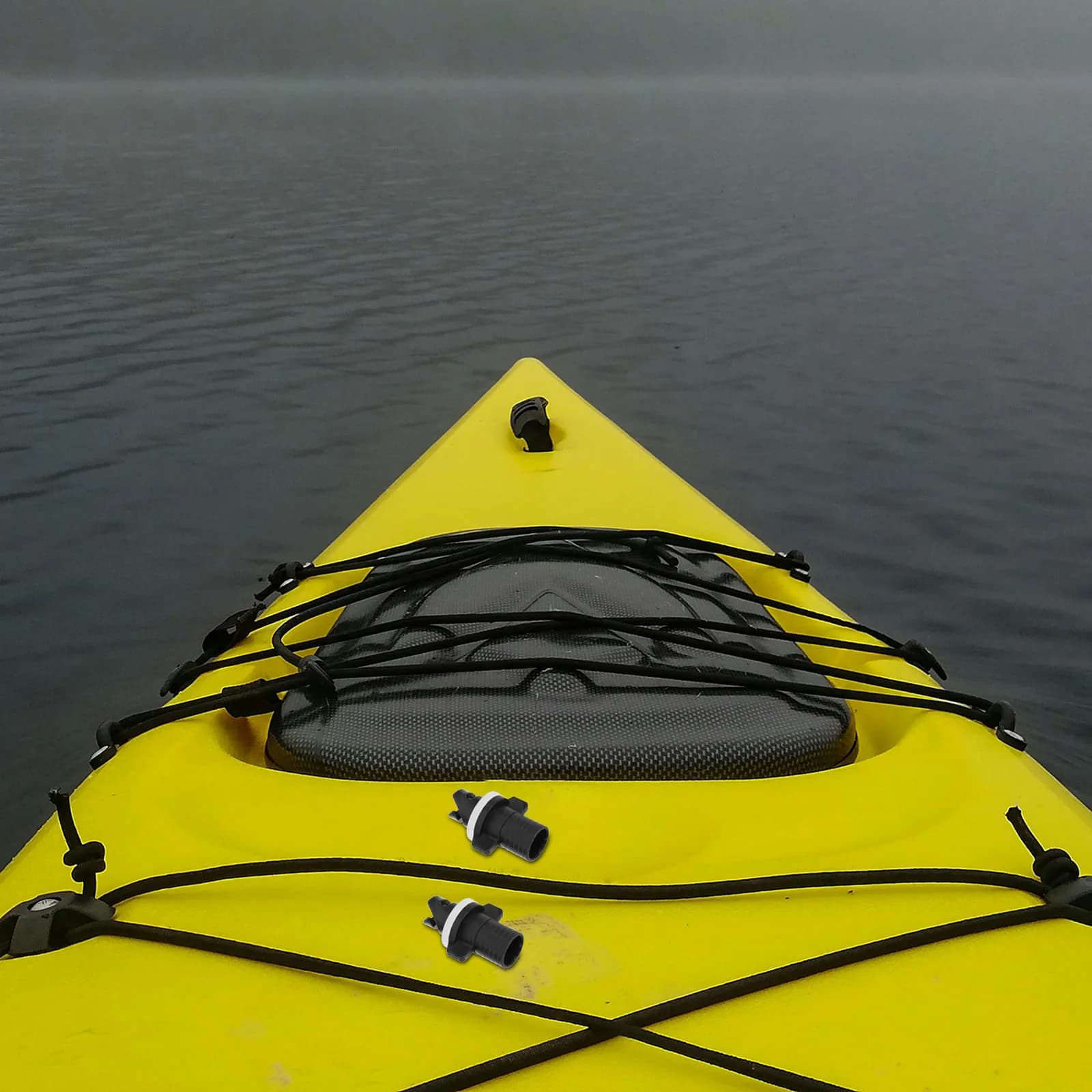 Set di 4 Adattatori per Paddle Board, Pompa per Gommone SUP, Tubo per Kayak, Valvola dell'Aria Nera Antiperdita, Facile Installazione, Durevole