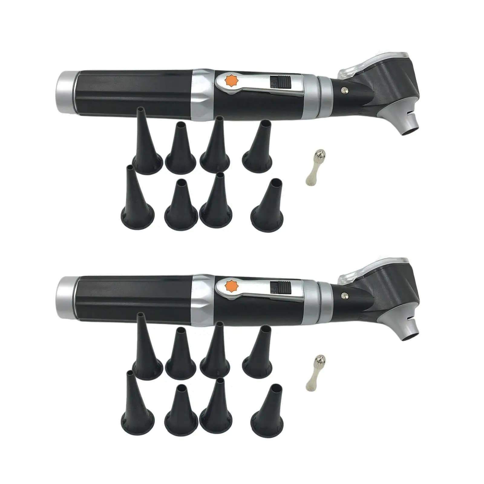 Set di Strumenti per la Pulizia delle Orecchie con Otoscopio a LED, Lente d'Ingrandimento e Speculum per Uso Professionale