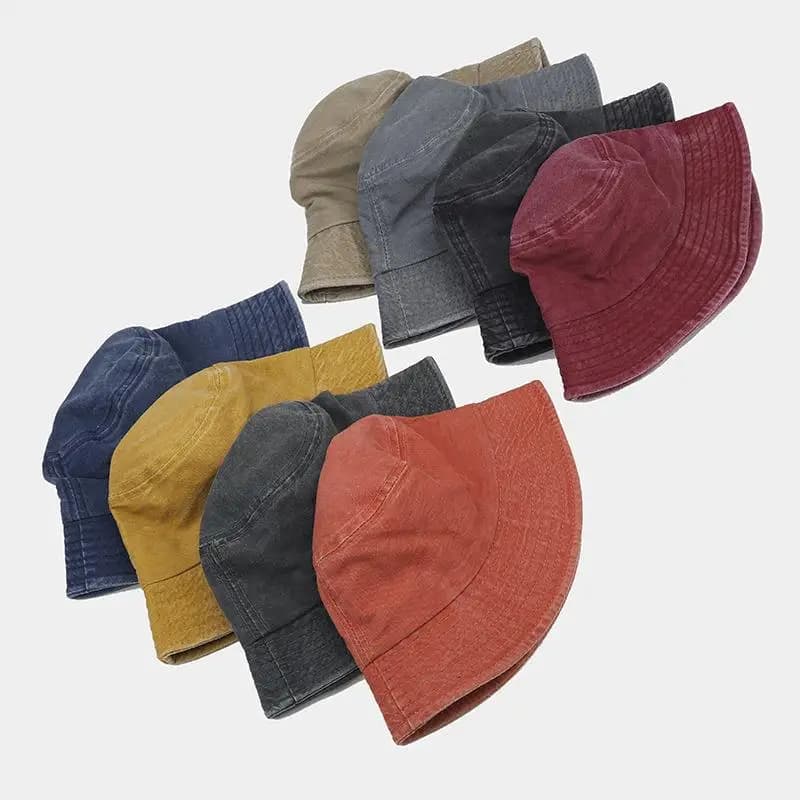 Cappello da pescatore in cotone Denim lavato per bambini per ragazze del ragazzo nome personalizzato Logo berretto da pescatore cappello da sole a tesa larga Panama berretti da squadra all'aperto
