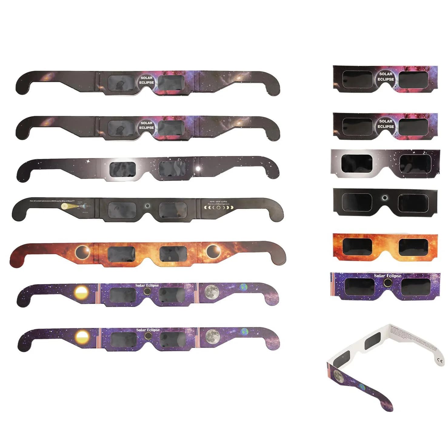 Pack Of 10 Solar Eclipse Glasses -Total Solar Eclipse Viewing Sunglasses With Superior Optics,Sun Safe Shades For Adults Or Kids