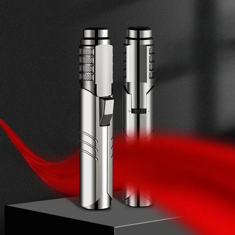 2026 Large Flame Spray Gun Metal Blue Flame 1800°c Welding Gun Outdoor Camping BBQ Ignition Tool Personalized Butane Gas Lighter