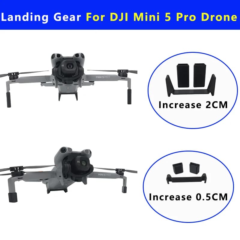 Carrello di atterraggio per DJI Mini 5 Pro Drone aumento aumento gamba di supporto copertura del piede antiusura per MINI 5PRO accessorio staffa di protezione