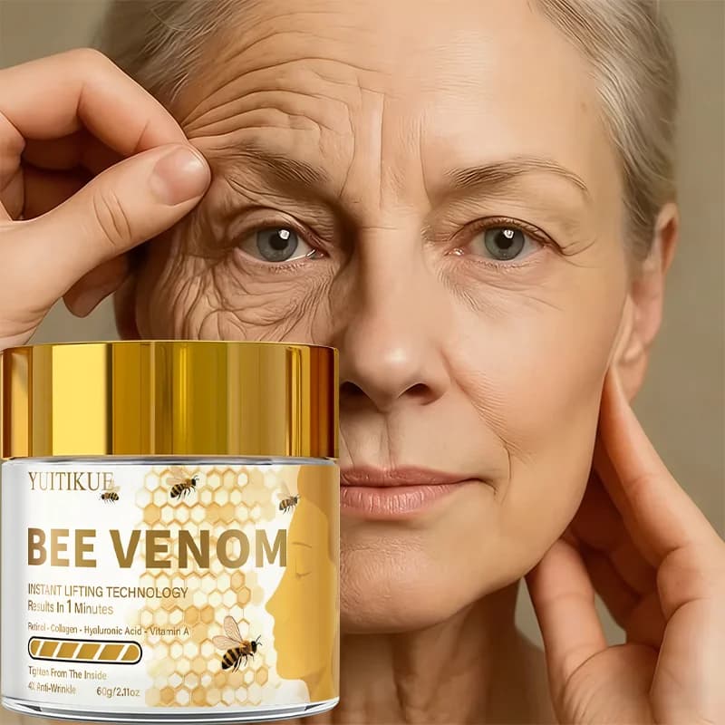 YUITIKUE Crema Lifting al Veleno d'Api 60g Effetto Rassodante in 1 Minuto 4X Anti-Rughe con Retinolo Collagene Acido Ialuronico per la Cura della Pelle