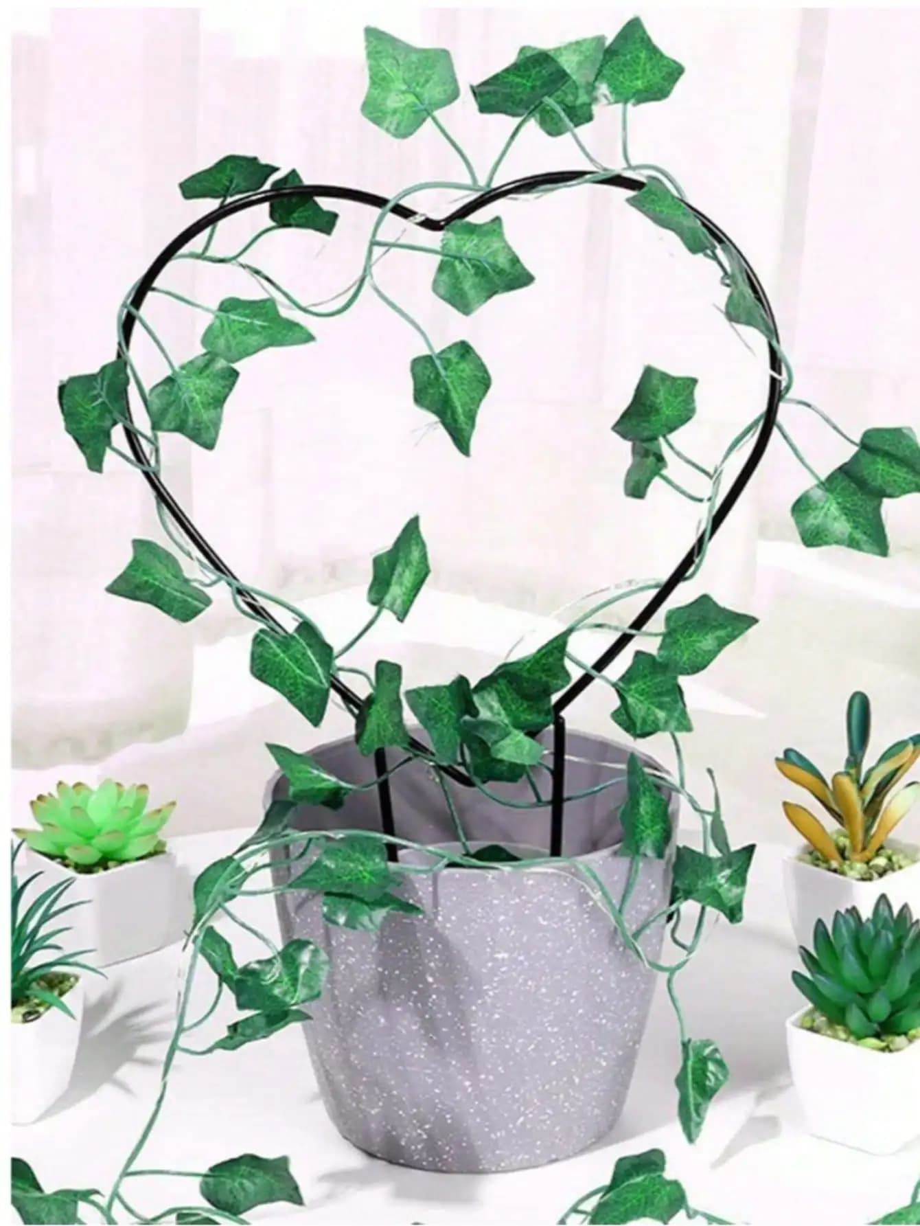 1 door metal garden plants, decorative pole for pot plant support, black coating, door plants with iron structure, suitable for flowers