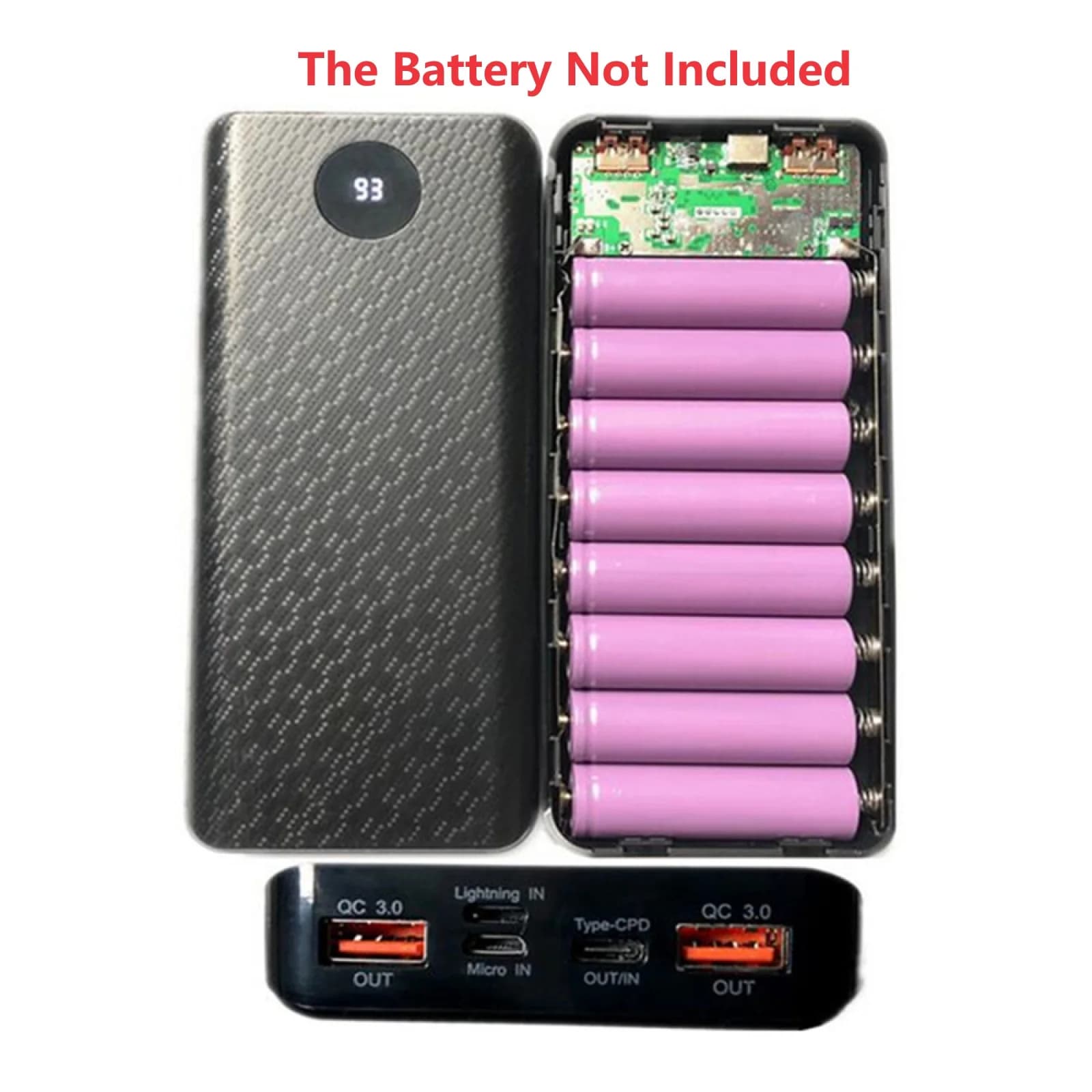18650 Battery Charging Storage Box 5V 2A Dual USB Type C Power Bank Case for Micro USB Android interface for smartphone