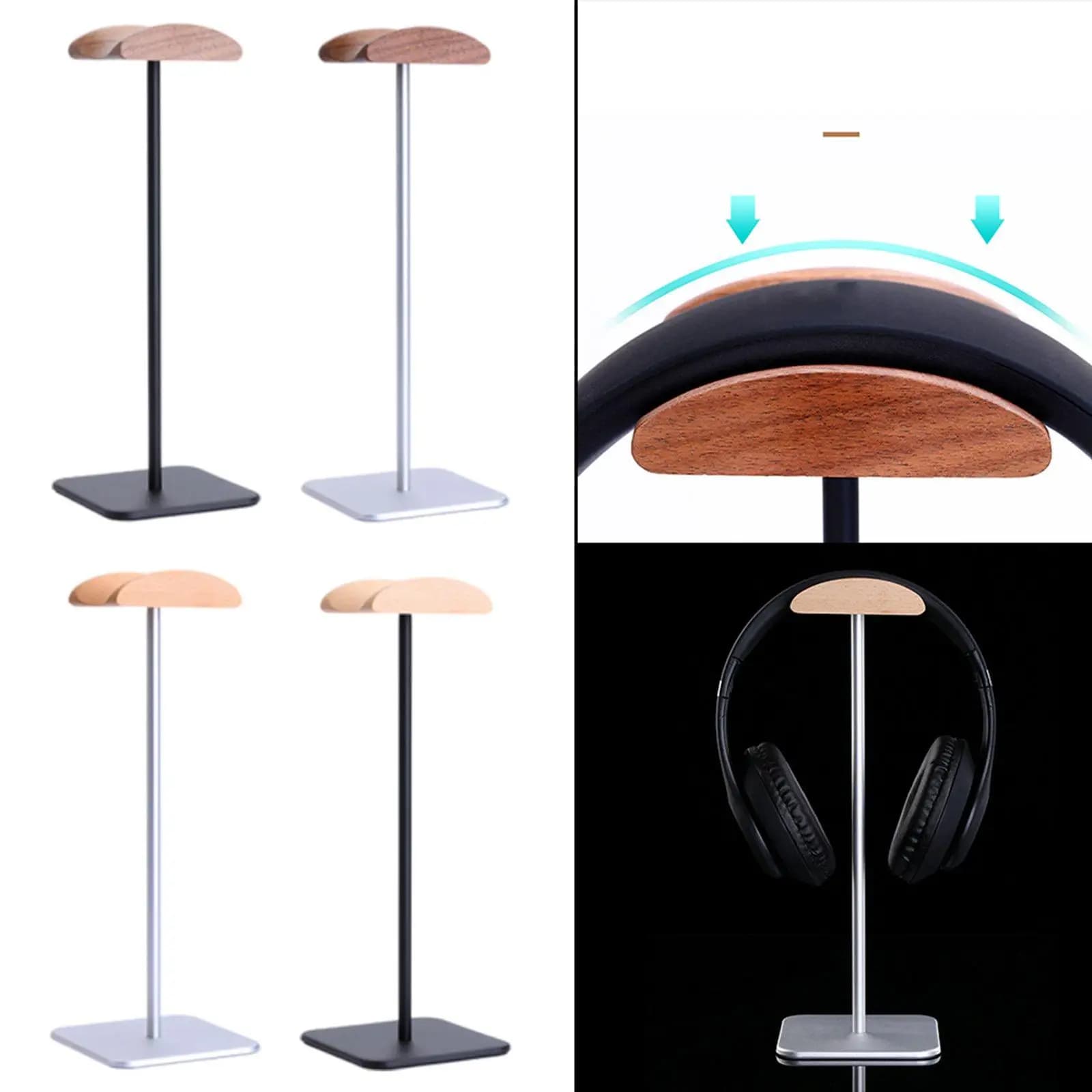 Desktop Headphone Stand Natural Wood Headset Holder Thanksgiving Gifts Accessories for Most of Headphones Music Earphone