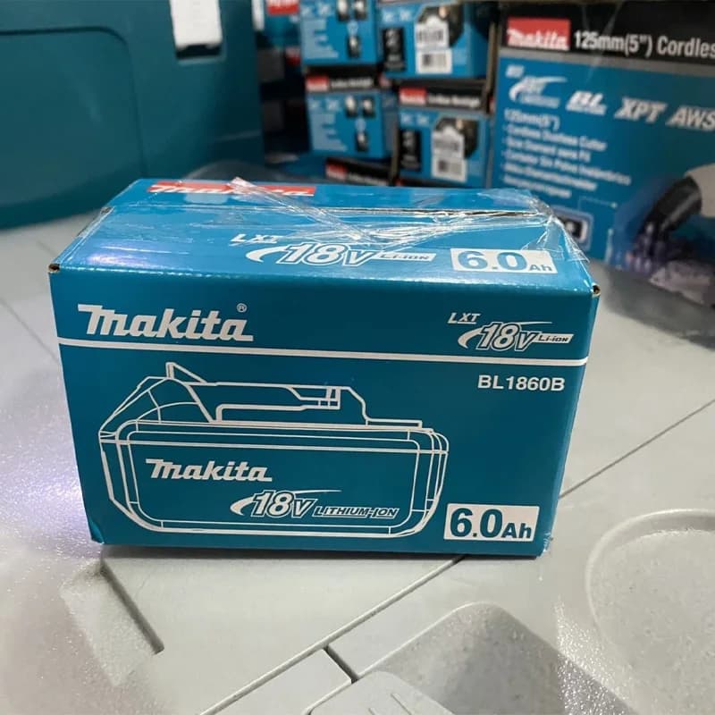 Batteria Originale Makita 18V 6.0Ah agli Ioni di Litio con Scatola, Compatibile con Utensili Elettrici Makita 18v BL1830 BL1840 BL1850 BL1860B