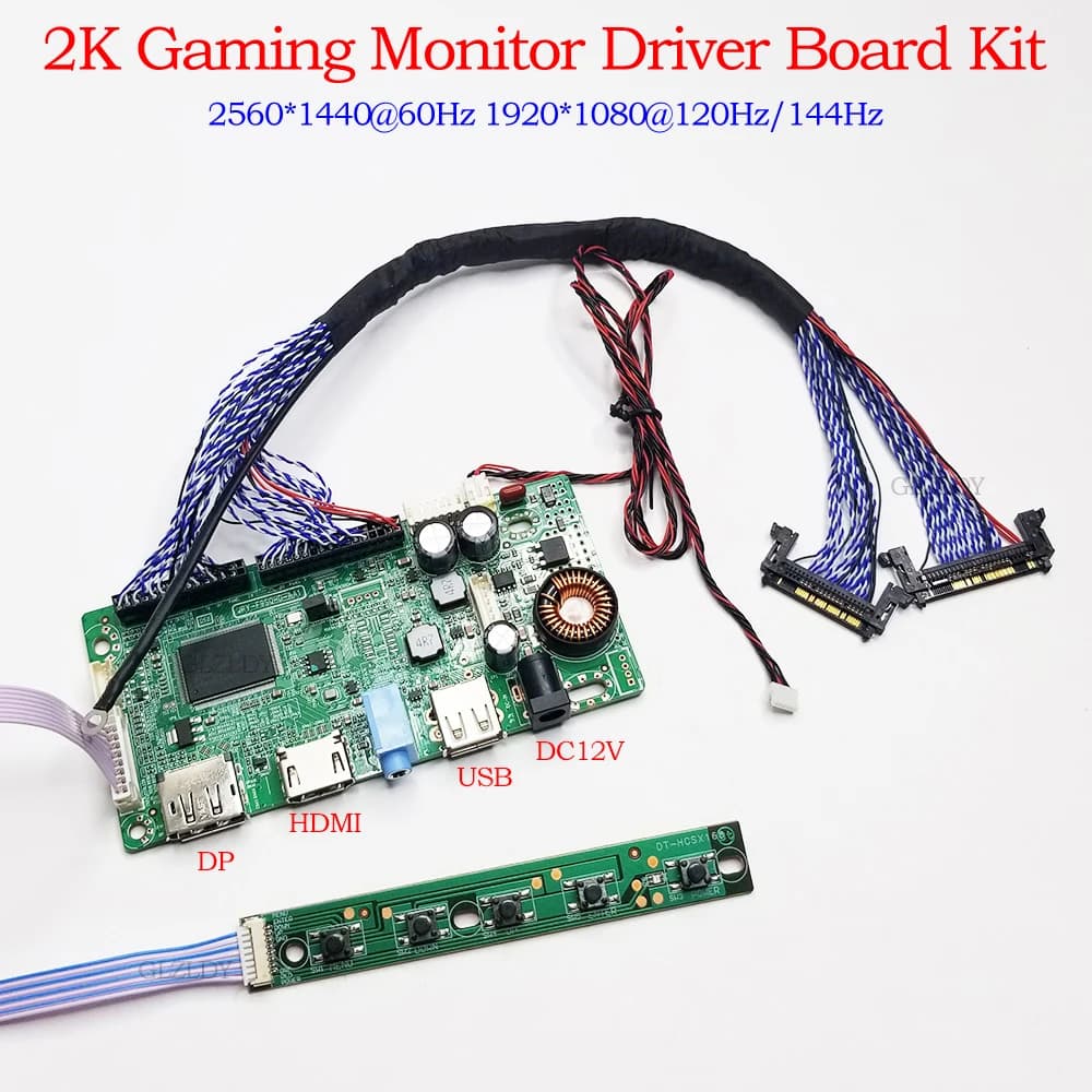 2K 2560x1440 60hZ 1920x1080 144hz LVDS 92P 2K Display di gioco Monitor Kit scheda driver controller LCD HDMI + DP + USB HDR FREESYN LED