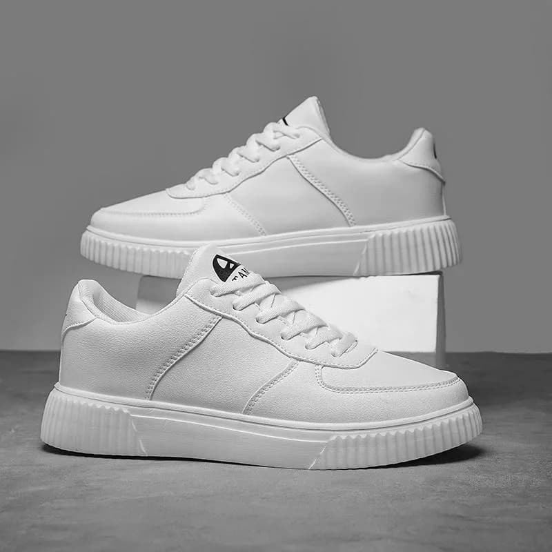 Sneakers da Uomo in Pelle, Scarpe Casual Unisex, Nuove Scarpe da Corsa Outdoor Traspiranti, Scarpe da Passeggio con Lacci, Scarpe Bianche da Uomo, Tenis