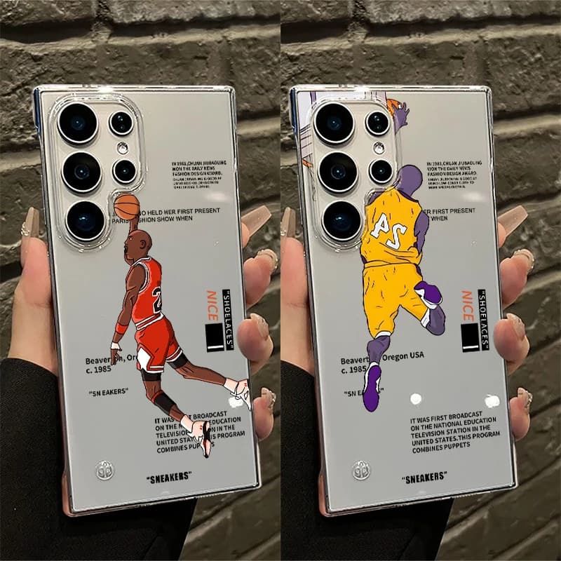 Luxury Basketball SNEAKERS Phone Case for Samsung Galaxy S25 S24 FE S21 S23 Plus S20 FE S22 Ultra Clear Cover