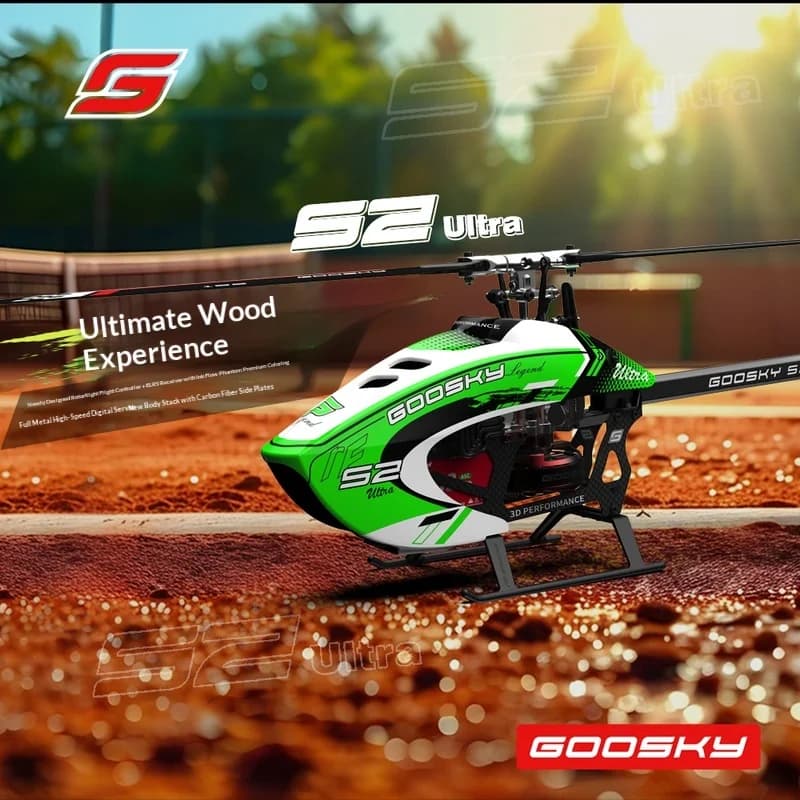 Elicottero RC Goosky S2 Ultra, Acrobazie 3D, Prestazioni 3D, Doppio Motore Brushless a Trasmissione Diretta, Modello Professionale di Aeromobile Giocattolo