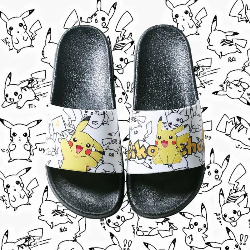 Nuove Ciabatte Estive Anime Pikachu per Coppie, Sandali Casual Antiscivolo in EVA con Stampa Coreana per Interni ed Esterni, per Donna e Uomo