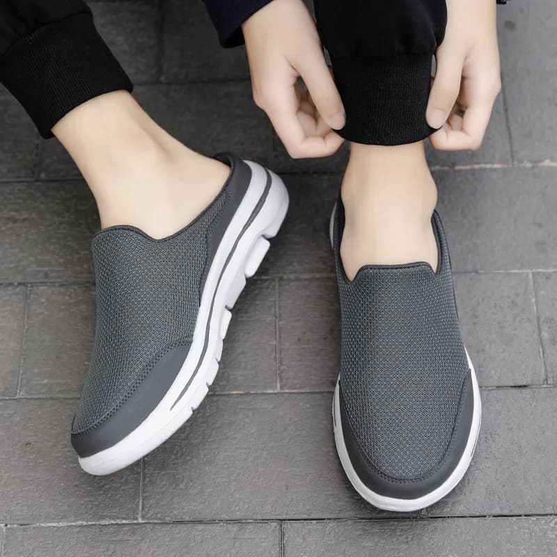 Ciabatte da uomo 2025 estive traspiranti per casa, ciabatte da interno con fondo spesso, ciabatte alla moda per coppia, scarpe da passeggio, taglie forti 39-48
