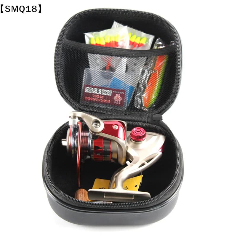 Outdoor Fishing Bag Spinning Reel Box Set Fishing Reel Bag Shockproof Waterproof Leather Fishing Tackle Organizer【SMQ】
