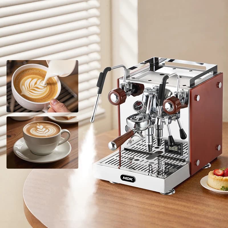 Macchina per caffè espresso elettrica di fascia alta in acciaio inossidabile Testa di gruppo singola MC-9 Manuale portatile USA per hotel UE Uso commerciale all'aperto