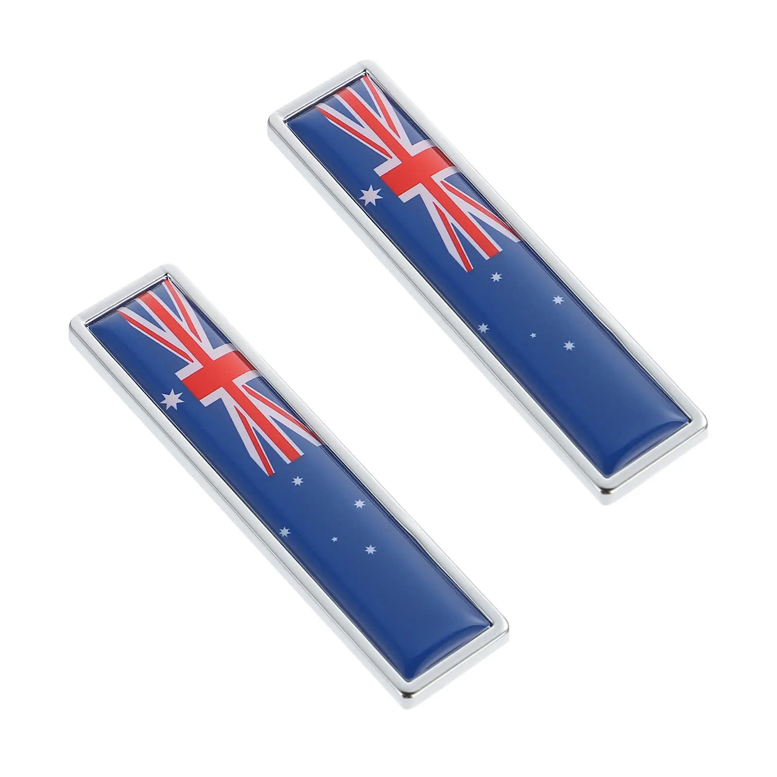 2 Pezzi Adesivi Metallici per Auto, Tema Bandiera Personalizzato, in Lega di Zinco, Adesivo Decorativo per Portiera Auto con Forte Adesione