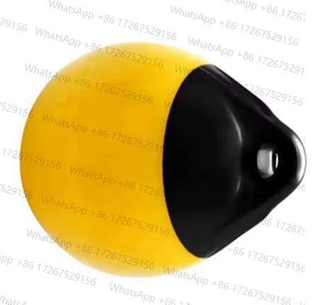 Palla per parafango per barca in PVC resistente Boa di ancoraggio rotonda Dock Palla per paraurti Protezione gonfiabile Boa di ormeggio marina Giallo