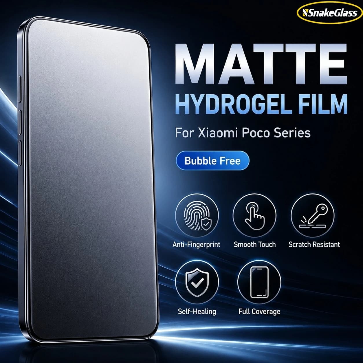 3PCS Matte Hydrogel Film for Xiaomi Poco F8 Ultra F7 Pro F6 F5 X8 Pro Max X6 X7 Pro M8 M7 M6 M5S Smooth Anti-fingerprint Film