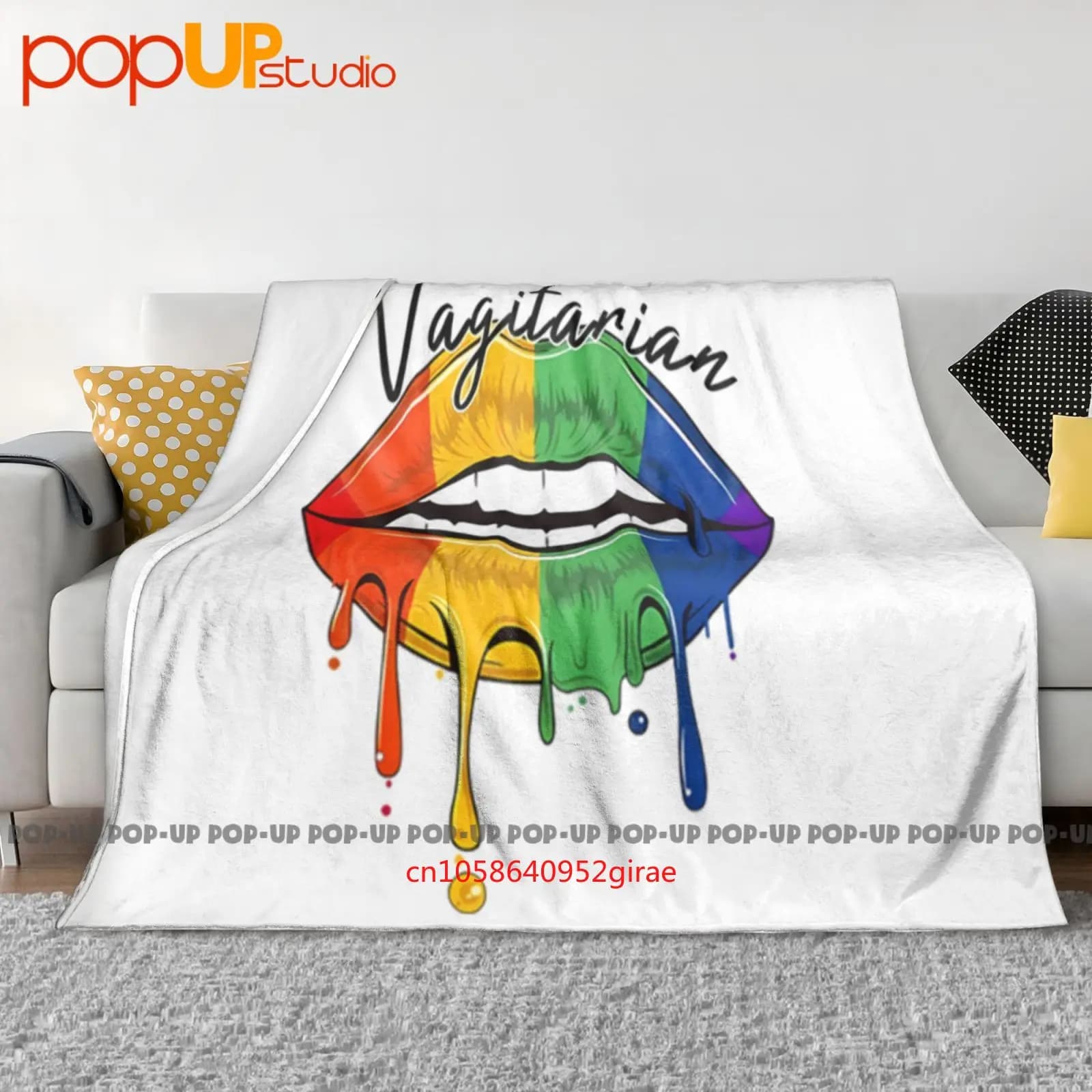 Vagitari Bandiera lesbica Mese dell'orgoglio Subtil Lgbt Coperta ultra morbida Trapunta Copridivano invernale Copriletto