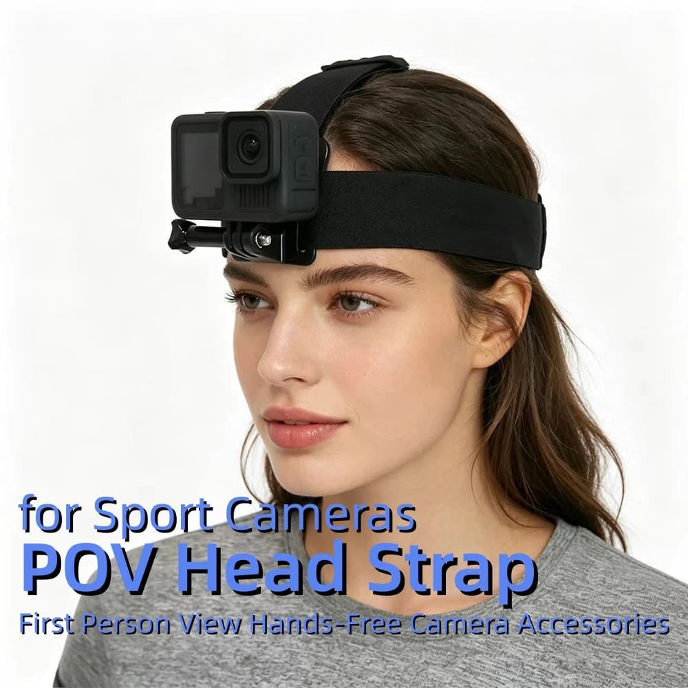 Universal Action Camera Head Strap Fixed Bracket Headband for GoPro 13 12 DJI Action 6/5/4 Pro Insta360 Ace Pro POV Accessories