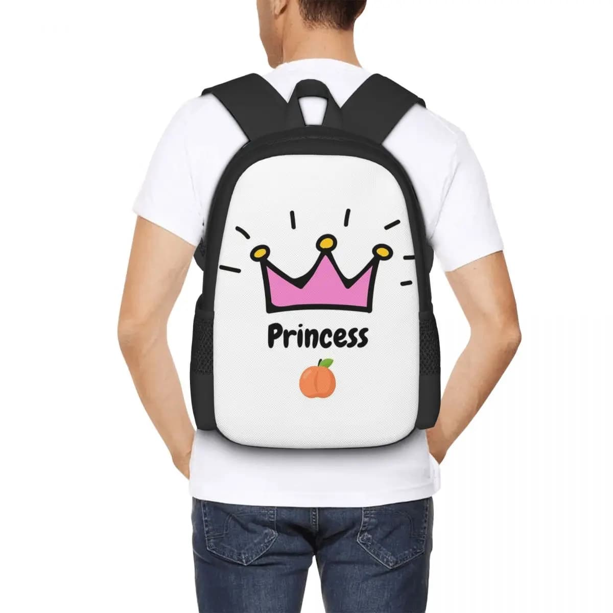 Zaino per studenti Princess Peach, borsa da scuola, zaino da viaggio per escursioni, per uomo e donna, borsa a tracolla alla moda