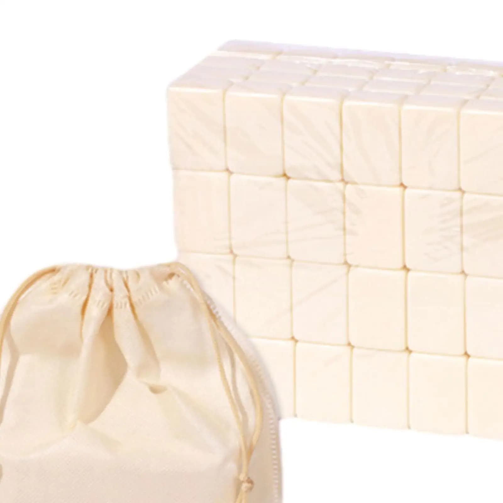 Set da Viaggio Portatile di Mahjong Cinese per Famiglie con 144 Mini Tessere, 2 Dadi e Custodia per Trasporto per Viaggi e Feste