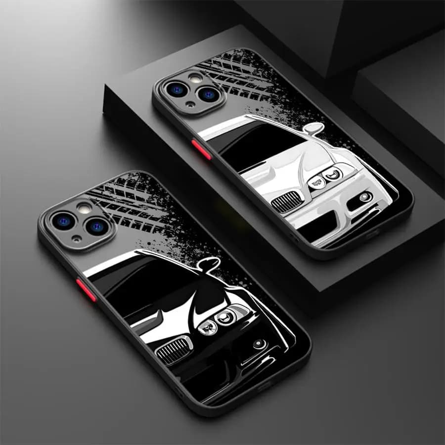 Custodia per iPhone 13 Mini 12 13 11 Pro Max 15 16 14Plus XS Max 7 8 Cover morbida per auto da deriva giapponese