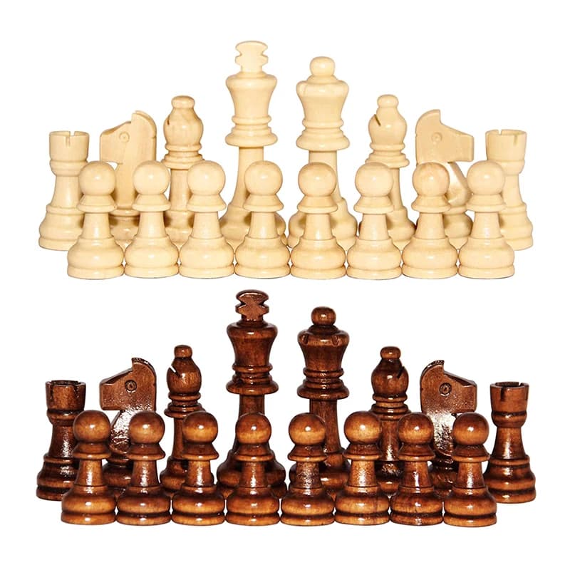 New 32Pcs/Set 2.2 Inch Wooden Chess Pieces International Word Chess Game Chess Piece Entertainment Accessories