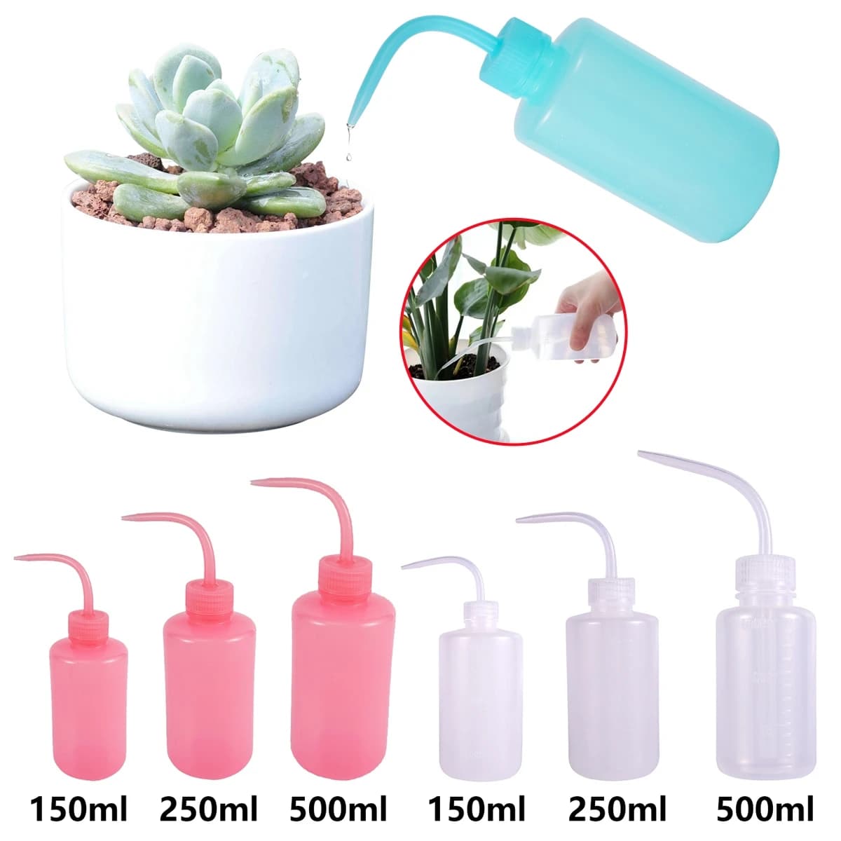 Water Spray Bottle 150/250/500ml Plant Flower Sprinkler Liquid Plastic Container Garden Jar Sprinkler Tool