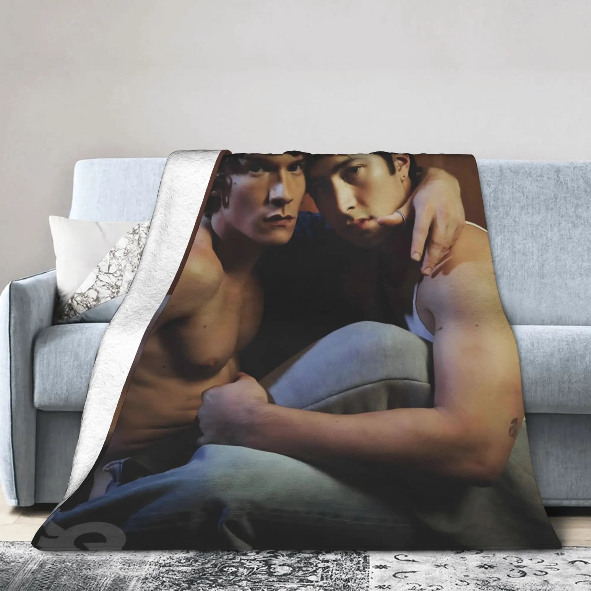 Coperte Riscaldate Rivalry in Pile Estivo Hudson Williams e Connor Storrie, Coperte Calde per Letto e Viaggio, Trapunta Sottile in Peluche