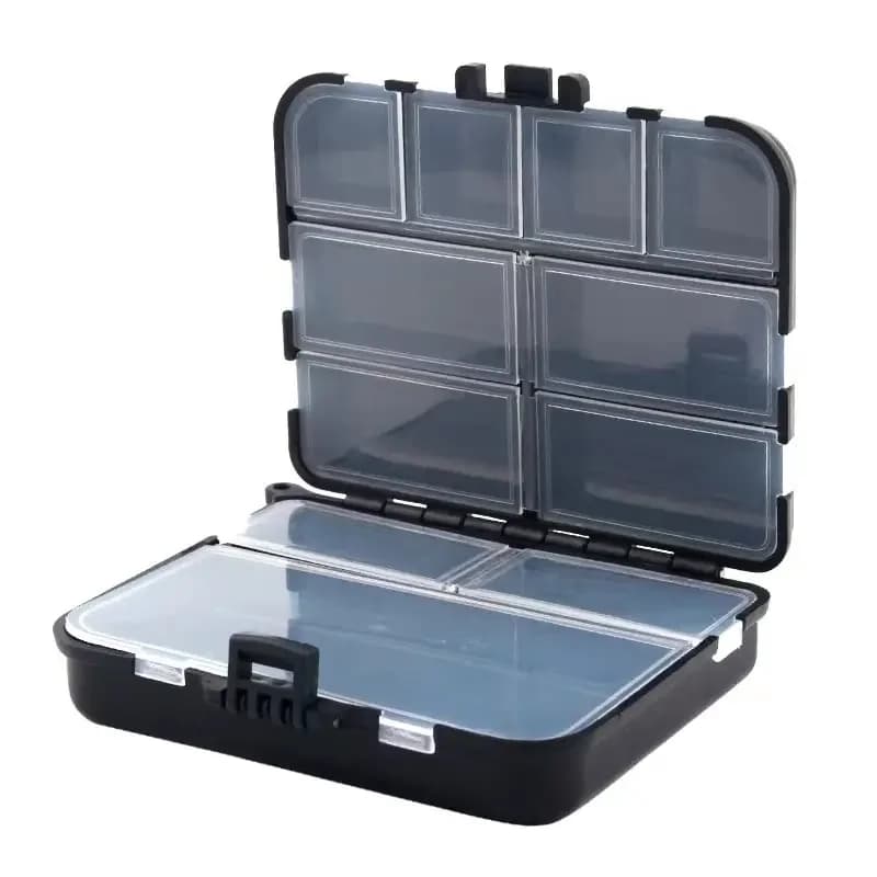 Storage boxes for fishing equipment Fishing box, fishing gear for baits Fishing box Mini Utility Portable Organizer for bait hooks on both sides