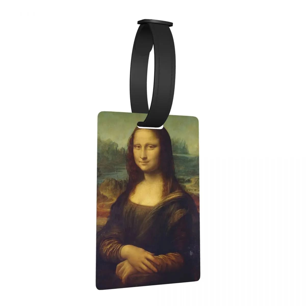 Mona Lisa di Leonardo Da Vinci, etichette per bagagli, accessori per valigie, etichetta per bagaglio da viaggio, porta etichette, identificativo, nome, indirizzo
