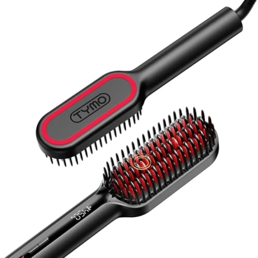 Spazzola Lisciante per Capelli - Spazzola Lisciante Ionica Compatta Migliorata per Donne con Setole a Onda per uno Styling Rapido e Liscio