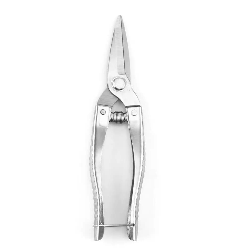 Straight Head Household Pruning Shears Stainless Steel with Automatic Return Spring Branch Shears Multi-purpose Practical