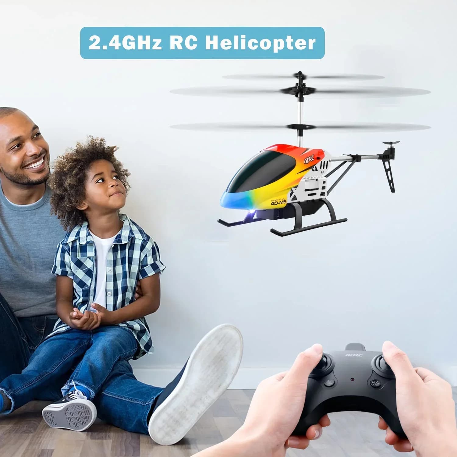Elicottero RC DWi con Telecomando, Drone con Giroscopio e Mantenimento dell'Altitudine, Aeromobile a 3.5 Canali per Volo Indoor, Regalo per Bambini e Bambine