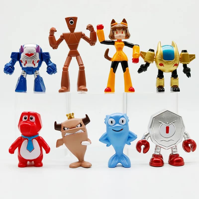 8pcs/set New Gameoverse Figure Anime Peripheral Gobbles Kaboodle Flappers Kit Figure Cute Cat Girl Figurine Collection Toy Gift