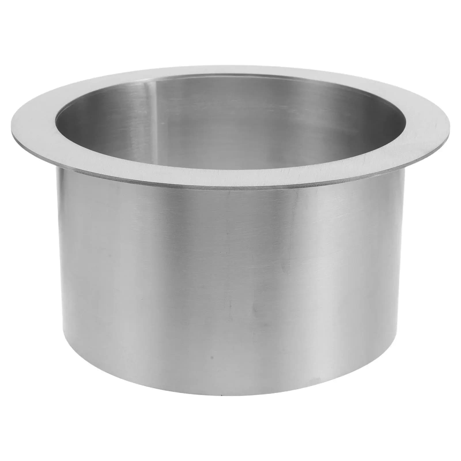 Round Counter Embedded Trash Can Lid Stainless Steel Drop-in Waste Chute Cover Kitchen Bathroom Office Embedded Garbage Ring