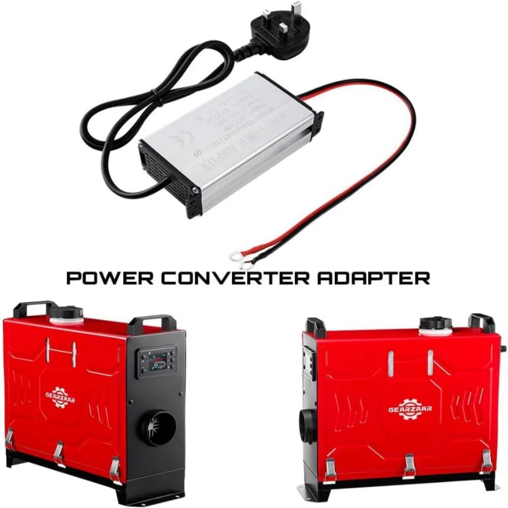 Convertitore di potenza con spina EU/UK Adattatore da 230 V a 12 V per riscaldatore d'aria diesel per 5KW 8KW Adatto per prese elettriche domestiche