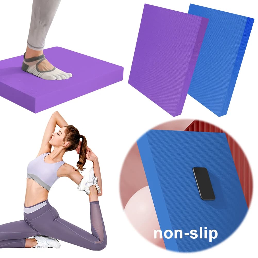 Tappetino Fitness Antiscivolo, Cuscino per Esercizi di Equilibrio, Tappetino in Schiuma per Yoga, Pilates e Stretching