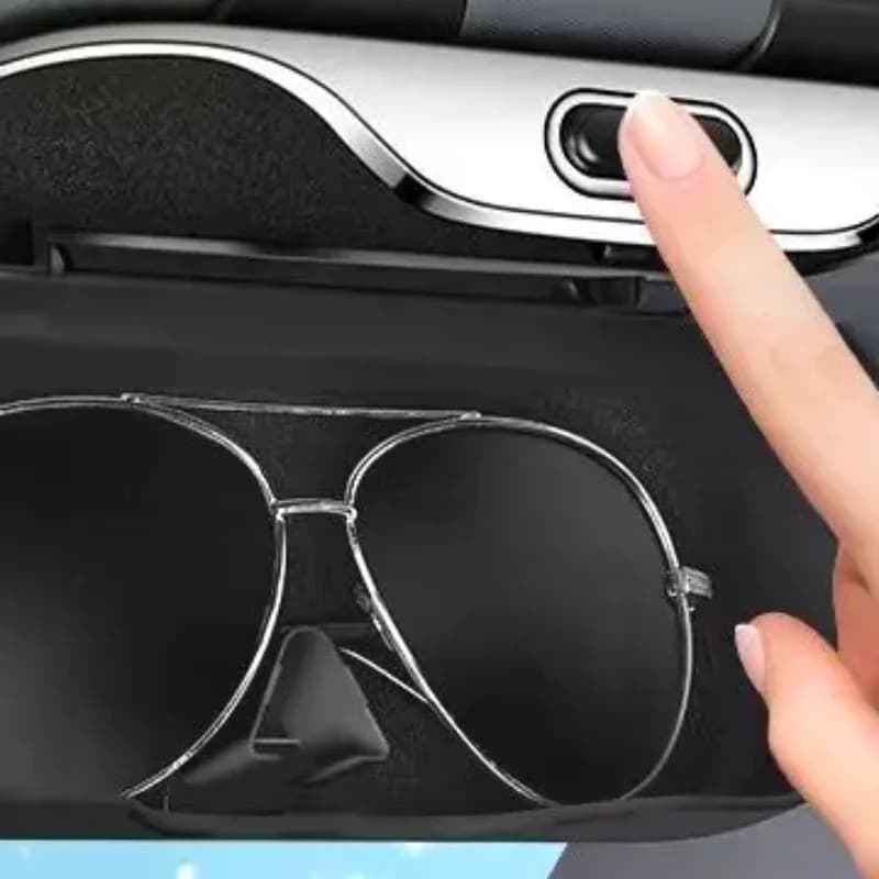 Portaocchiali Multifunzione per Auto, Custodia Portatile per Occhiali da Sole, Supporto per Occhiali da Guida, Custodia per Occhiali da Sole per Visiera Parasole