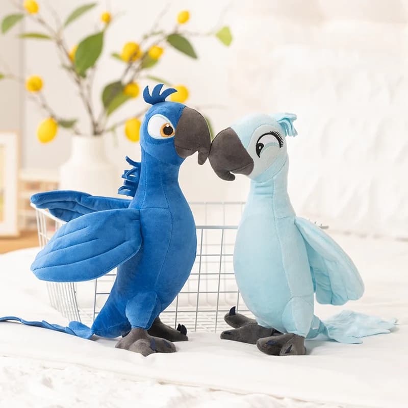 Peluche Pappagallo Blu e Jewel da 35 cm, Alta Qualità, 1 Pezzo, Cartone Animato, Morbido, Simpatico Regalo di Natale per Bambini 2026