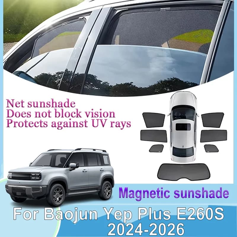 Per Baojun Yep Plus Kit Accessori 2026 2025 Maglia Parasole Magnetico Parabrezza Visiere Privacy Tende Adesivi Accessori Auto
