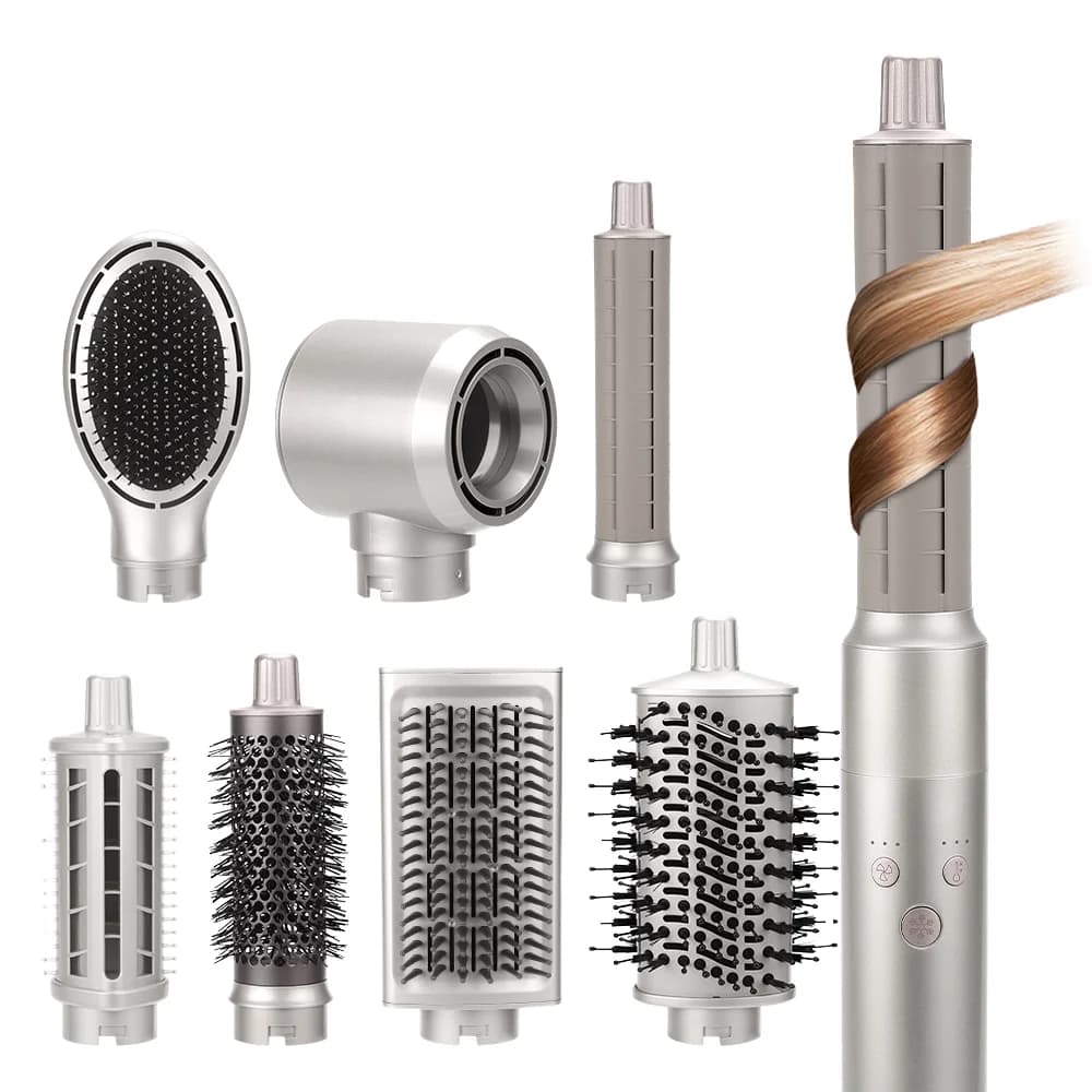 Professional ion hair dryer set 8 in 1 Iron brush Automatic hair curler Hair dryer Multi-styling tool for smoothing