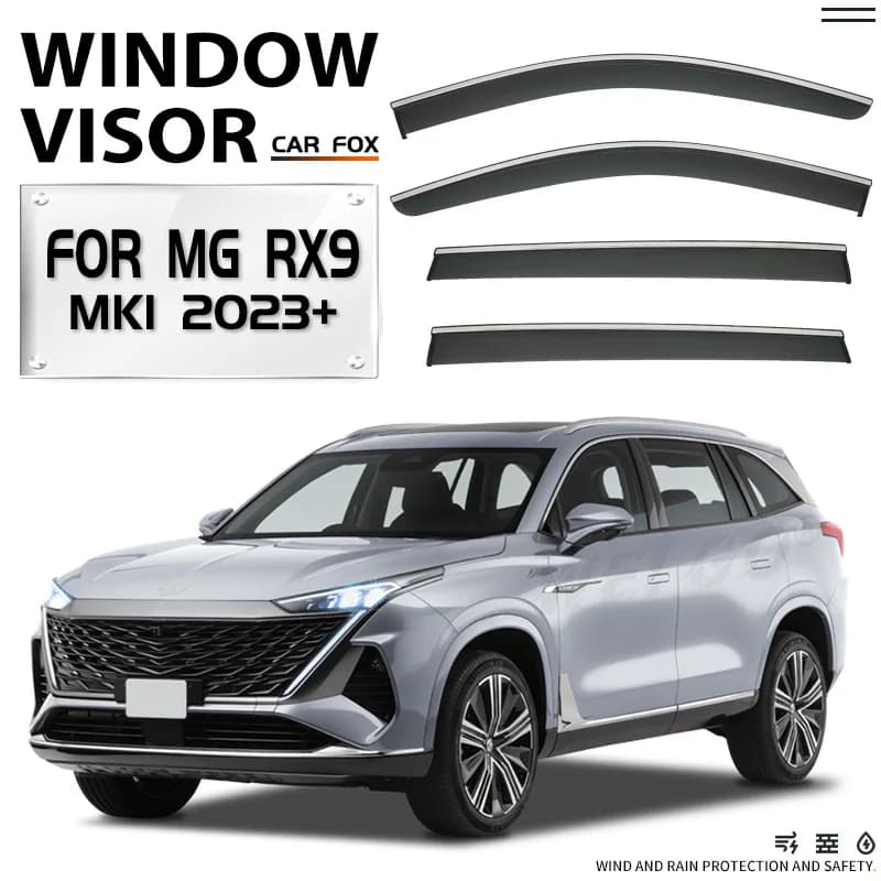 4 pezzi per MG RX9 2023 + finestrino dell'auto tenda da sole abbracci parabrezza finestrino laterale pioggia parasole accessori auto
