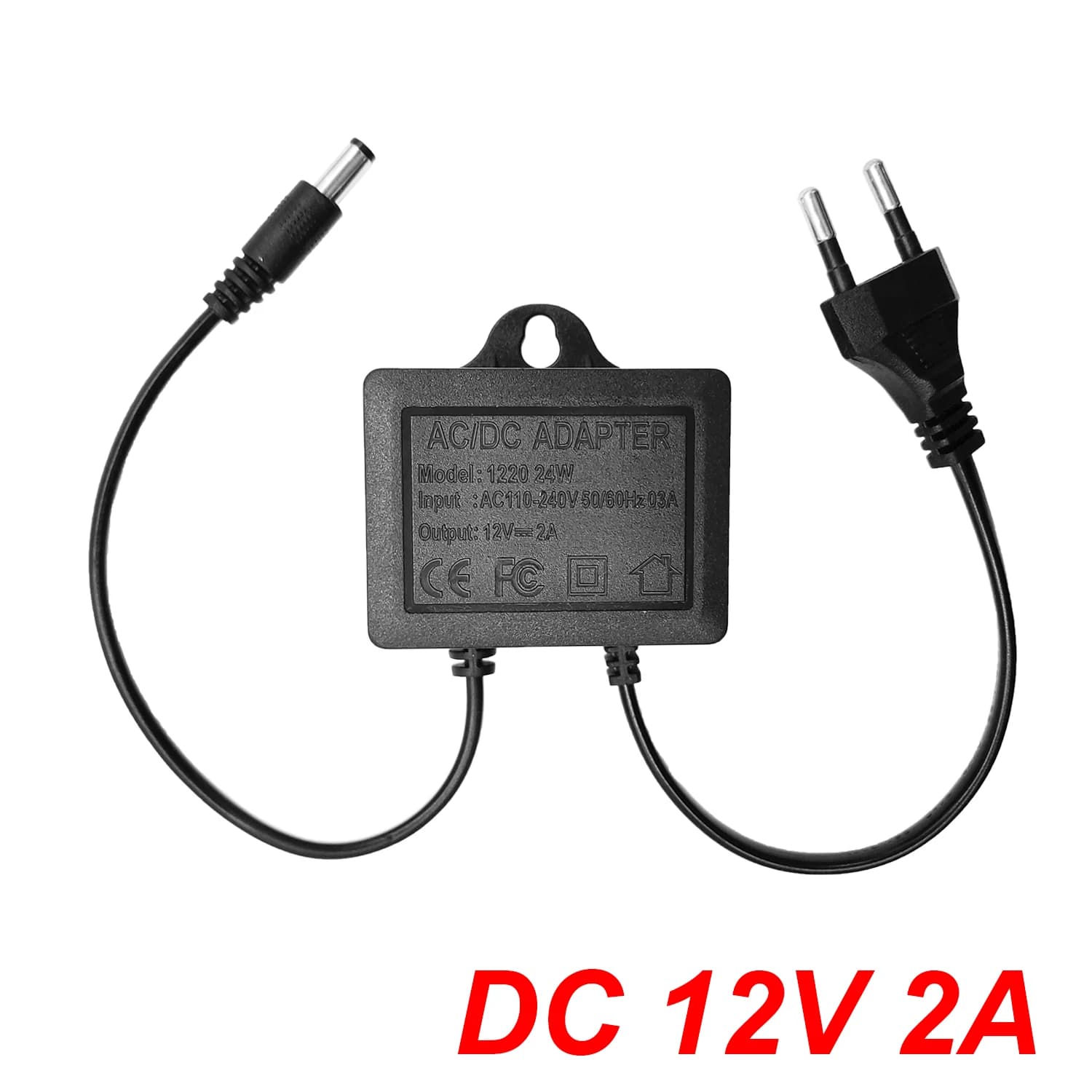 Adattatore di alimentazione impermeabile DC12V 2A Spina UE per CCTV Sorveglianza di sicurezza Caricatore per telecamera AHD NVR DVR LED Ingresso router AC110V-240V