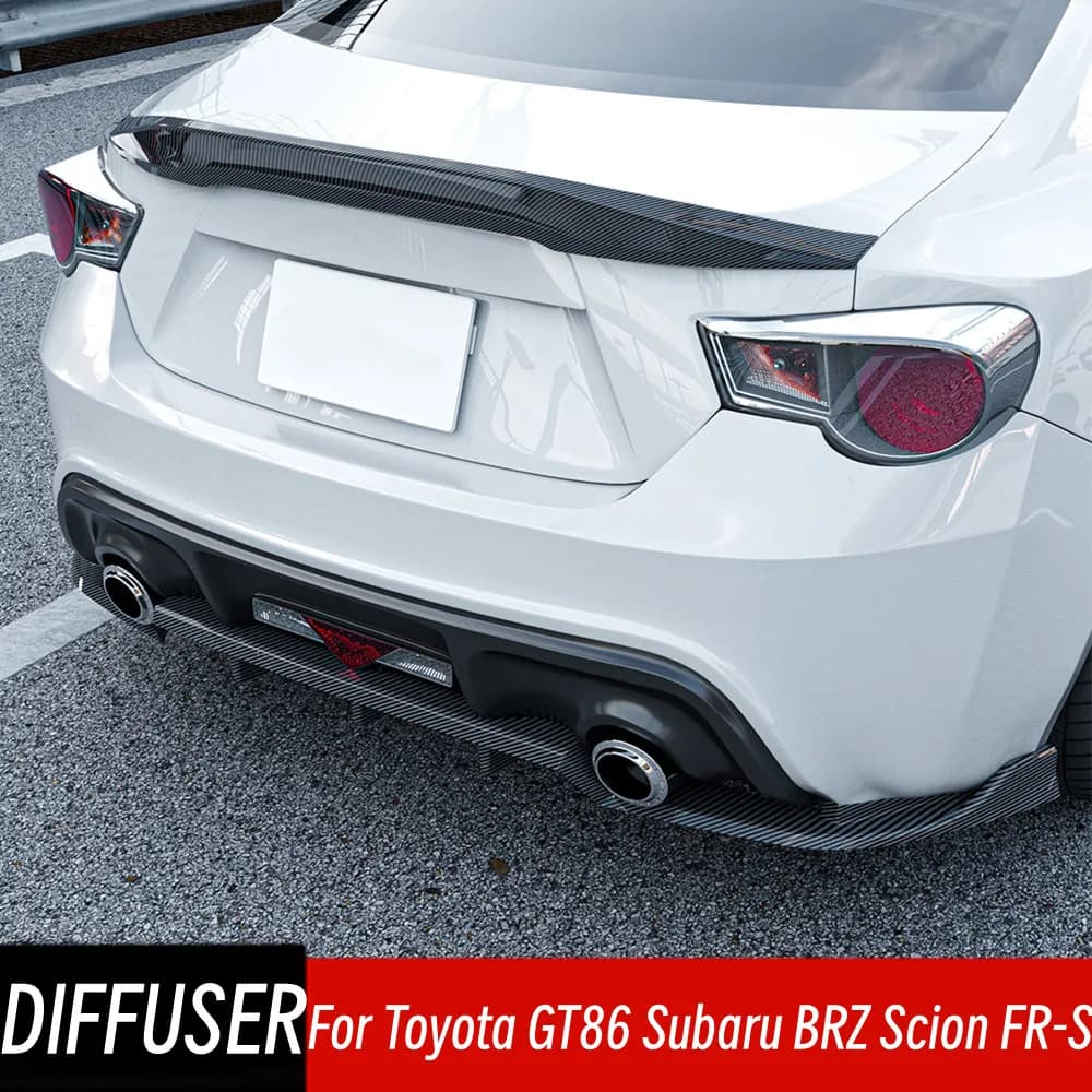 Rear Lip Diffuser For 2013-2020 Toyota GT86 Subaru BRZ Scion FR-S Rear Bumper Spoiler Diffuser Splitter Lip Car Accessorie Part