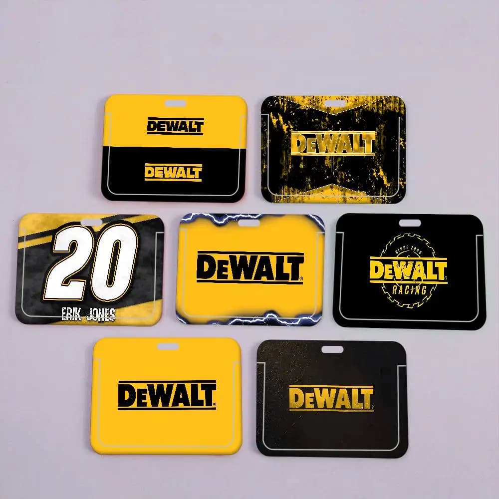 Popolare Porta Carte di Credito D-DEWALT con Logo, 1 Pezzo, Porta Tessere Bancarie con Cordino, Porta Badge ID per Studenti con Laccetto