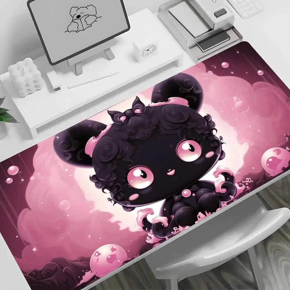 Tappetino per Mouse Cartoon K-Kuromi Kawaii Anime, Grande Tappetino per Tastiera Silenzioso, Tappetino da Scrivania Antiscivolo in Gomma, Tappetino per Mouse da Gaming, Tappeto per Laptop 600x3