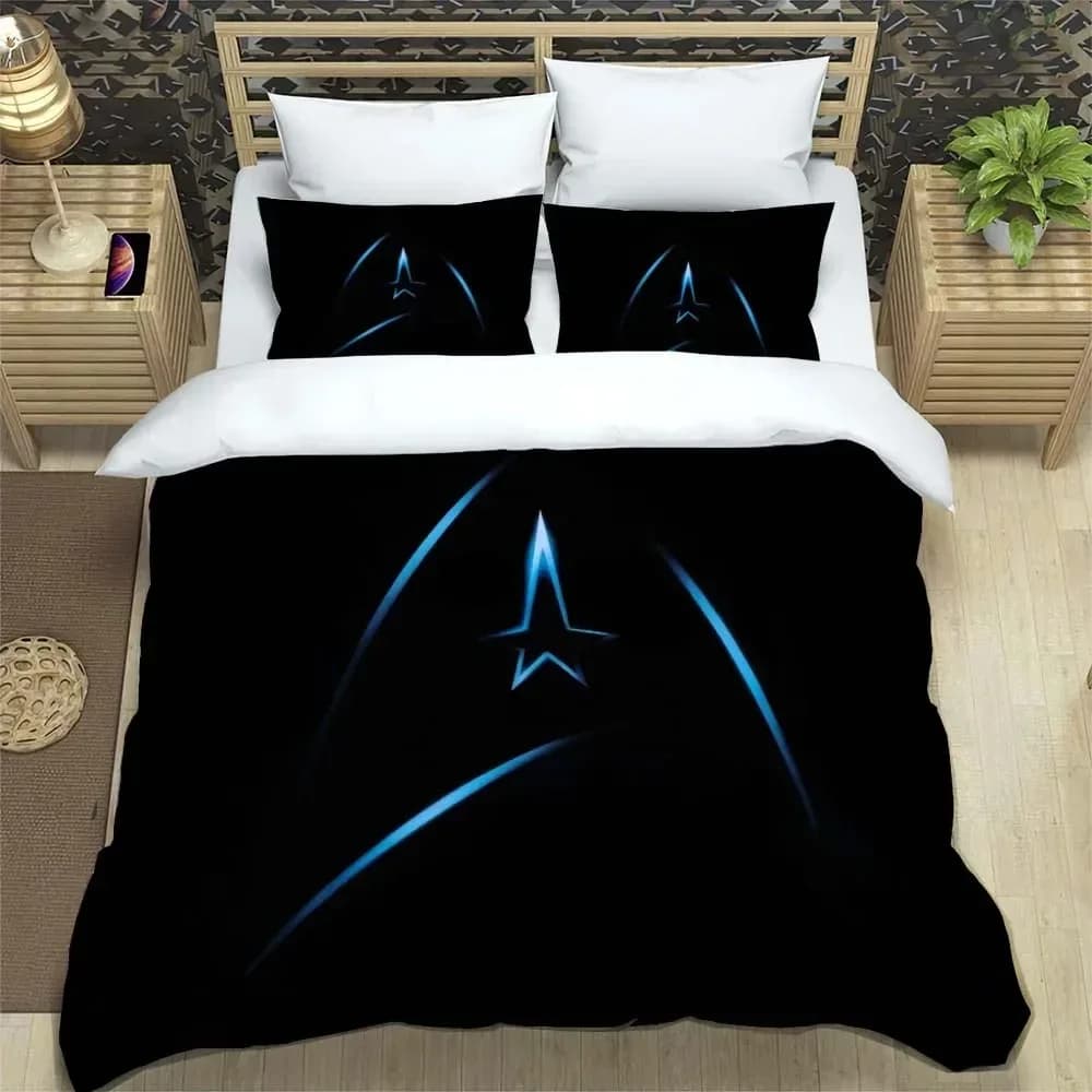 Cartoon Star Trek Logo Cover Federa Bedlinen Set Boys Girls Decorating Bedroom Gift for Kids Single Double King Size